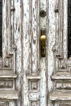 Weathered White Door Stock Photos