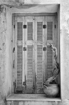 Weathered window Stock Photos