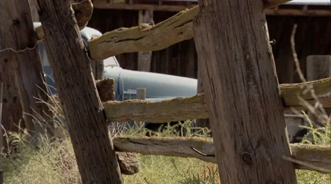 Weathered Wood Fence 1 Stock Footage