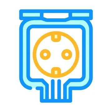 Weatherproof socket color icon vector illustration Stock Illustration
