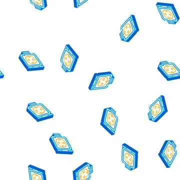 Weatherproof socket isometric icon seamless pattern Stock Illustration