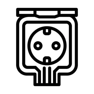 Weatherproof socket line icon vector illustration Stock Illustration