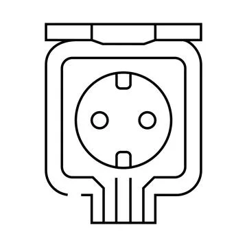 Weatherproof socket line icon vector illustration Stock Illustration