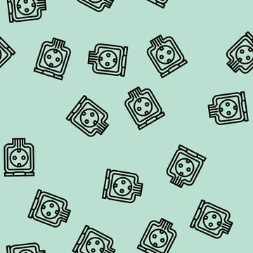 Weatherproof socket line vector seamless pattern Stock Illustration