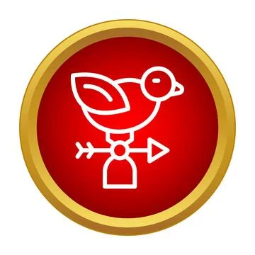 Weathervane bird icon determining wind direction Ilustración de archivo
