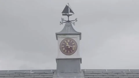 Weathervane on a clock Stock Footage 159416243