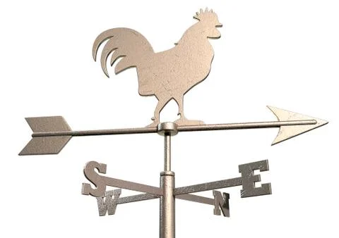 Weathervane cockerel isolated Stock Illustration