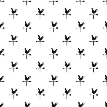 Weathervane rooster pattern, simple style Stock Illustration