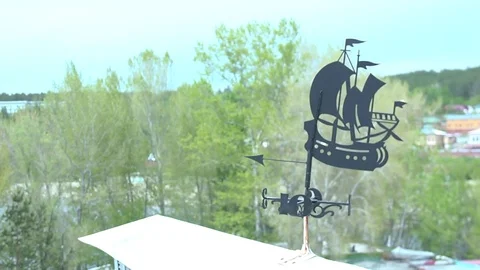 Weathervane ship Stock Footage 75779251