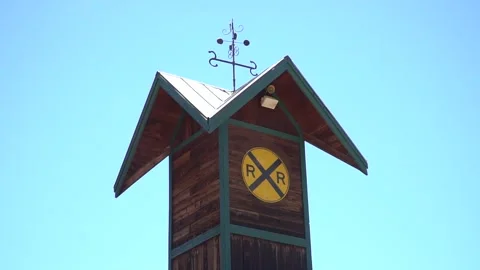 Weathervane Wind Direction at Goldfield Ghost Town Apache Junction Arizona Stock Footage 132852087