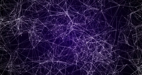 A weave of dots and lines rotating alternately around three axes Stock Footage 304823248