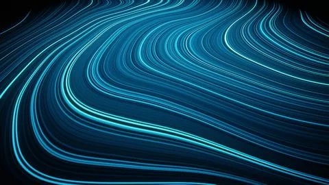 Weave lines. Abstract background. 3d render. Network connection structure. Stock Photos