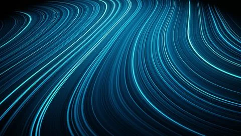 Weave lines. Abstract background. 3d render. Network connection structure. Stock Photos