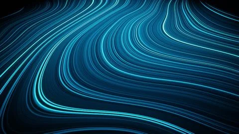 Weave lines. Abstract background. 3d render. Network connection structure. Stock Photos