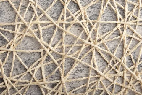 Weave pattern, gray background, vintage frame. Copy space. Stock Photos