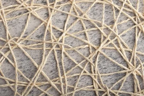 Weave pattern, gray background, vintage frame. Copy space. Stock Photos