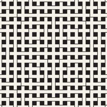 Weave Seamless Pattern. Braiding Background of Intersecting Stripes Lattice Stock Illustration