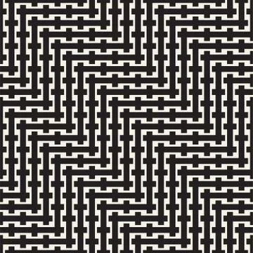 Weave Seamless Pattern. Braiding Background of Intersecting Stripes Lattice 스톡 일러스트
