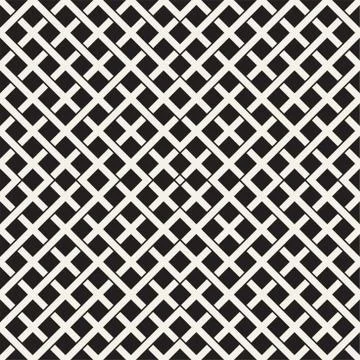 Weave Seamless Pattern. Braiding Background of Intersecting Stripes Lattice.. Stock Illustration