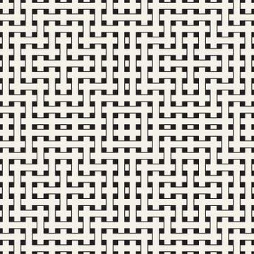 Weave Seamless Pattern. Braiding Background of Intersecting Stripes Lattice.. Stockillustratie