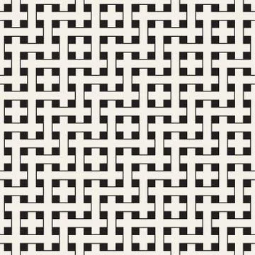 Weave Seamless Pattern. Braiding Background of Intersecting Stripes Lattice.. Stock Illustration