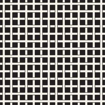 Weave Seamless Pattern. Braiding Background of Intersecting Stripes Lattice.. Stock Illustration