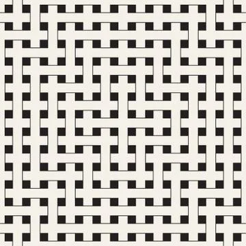 Weave Seamless Pattern. Braiding Background of Intersecting Stripes Lattice.. Stock Illustration