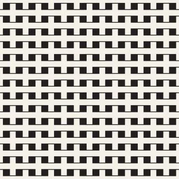 Weave Seamless Pattern. Braiding Background of Intersecting Stripes Lattice.. イラスト素材