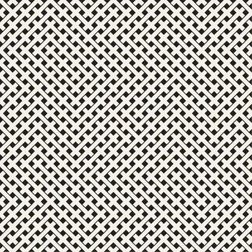 Weave Seamless Pattern. Braiding Background of Intersecting Stripes Lattice.. Stockillustratie