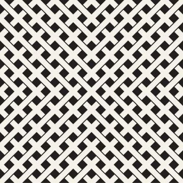 Weave Seamless Pattern. Braiding Background of Intersecting Stripes Lattice.. 스톡 일러스트