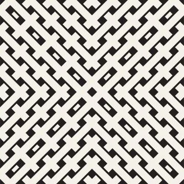 Weave Seamless Pattern. Braiding Background of Intersecting Stripes Lattice.. Stock Illustration