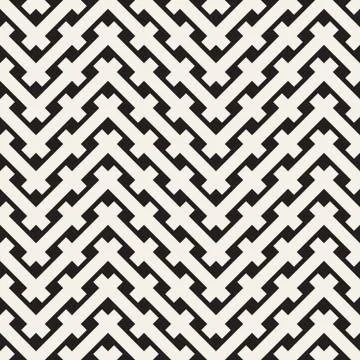 Weave Seamless Pattern. Stylish Repeating Texture. Black and White Geometric Illustrazione stock