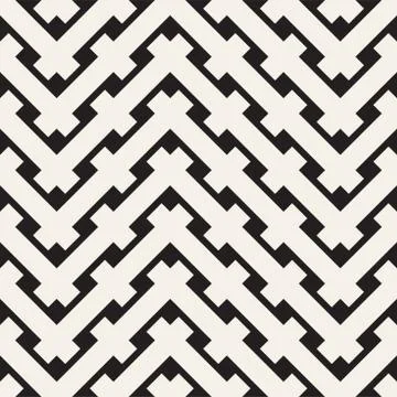 Weave Seamless Pattern. Stylish Repeating Texture. Black and White Geometric Illustrazione stock