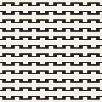 Weave Seamless Pattern. Stylish Repeating Texture. Black and White Geometric Stockillustratie