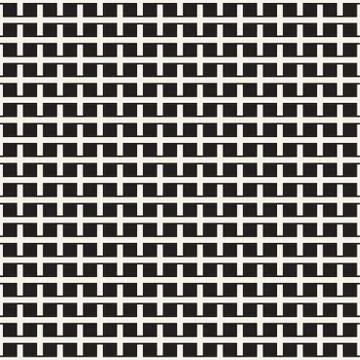 Weave Seamless Pattern. Stylish Repeating Texture. Black and White Geometric Illustrazione stock