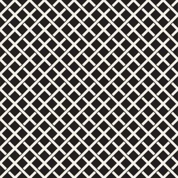 Weave Seamless Pattern. Stylish Repeating Texture. Black and White Geometric Stock Illustration