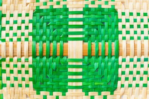 Weaved bamboo texture Stock Photos