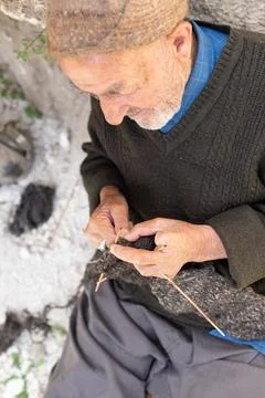 The Weaver of Stories Foto stock
