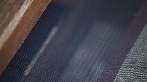 Weaver using the loom, stock video Stock Footage 54171107