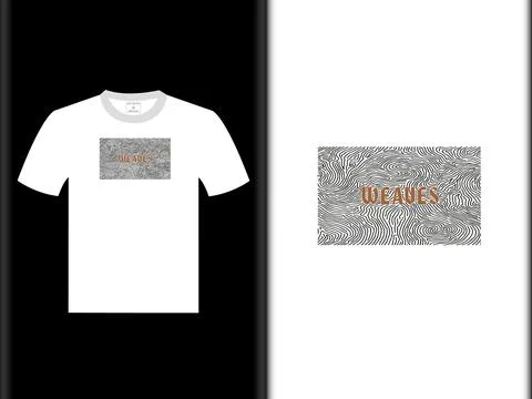 Weaves Vector White T Shirt Design Stock Illustration
