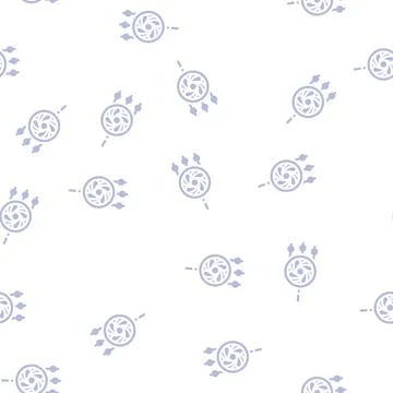 Weaving amulet glyph vector seamless pattern Stock Illustration