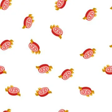 Weaving amulet isometric icon seamless pattern 스톡 일러스트