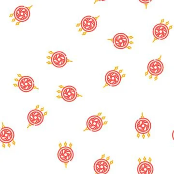 Weaving amulet vector seamless pattern Stock Illustration