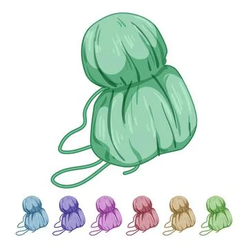 Weaving ball yarn cartoon vector graphic Stock Illustration