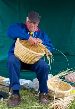 Weaving baskets Stock Photos