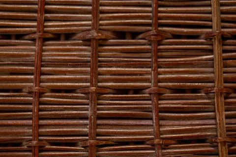 Weaving from branches. Background and texture. Stock Photos