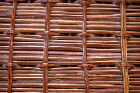 Weaving from branches. Texture. Stock Photos