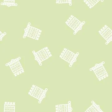 Weaving carpet line vector seamless pattern Stock Illustration