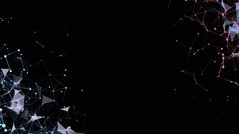 Weaving of knots.Abstract digital data nodes and connection paths within any Stock Footage 94145303