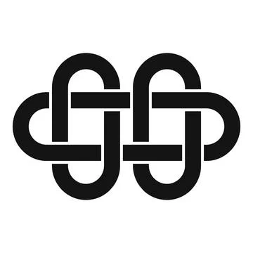 Weaving lines creating abstract knot symbol of connection 스톡 일러스트